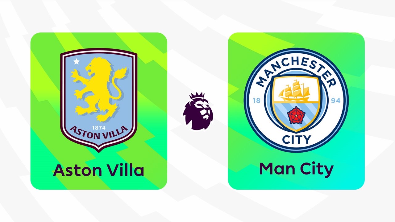 Aston Villa vs Man City Premier League match at Villa Park