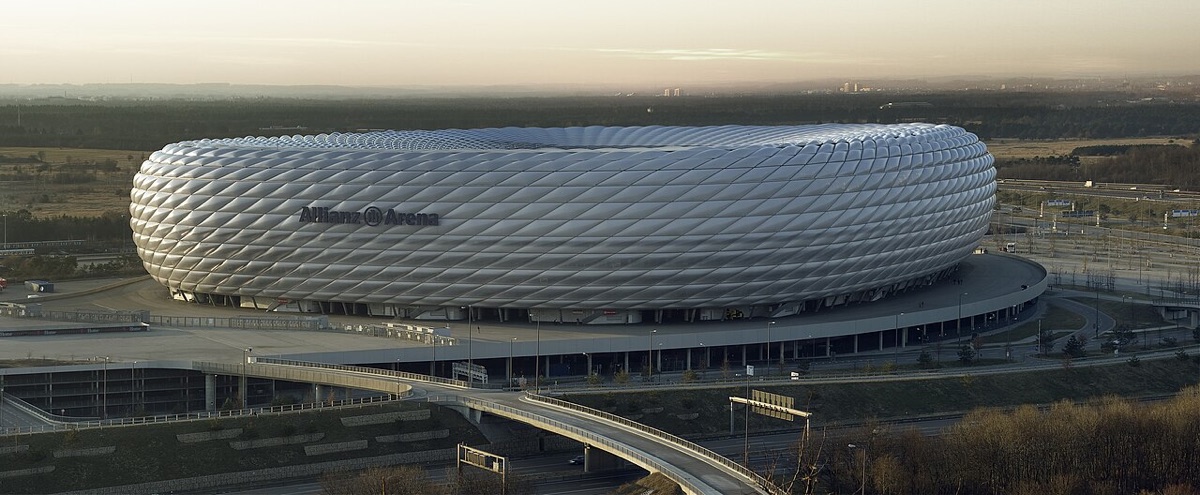 Bayern vs Dortmund venue, the Allianz Arena in Munich