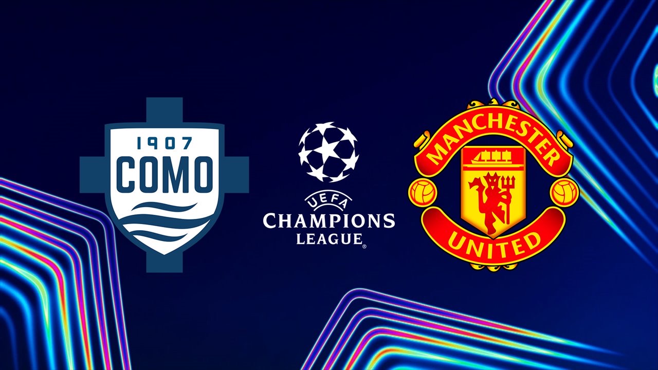 Como vs Man United Champions League 2026 match poster