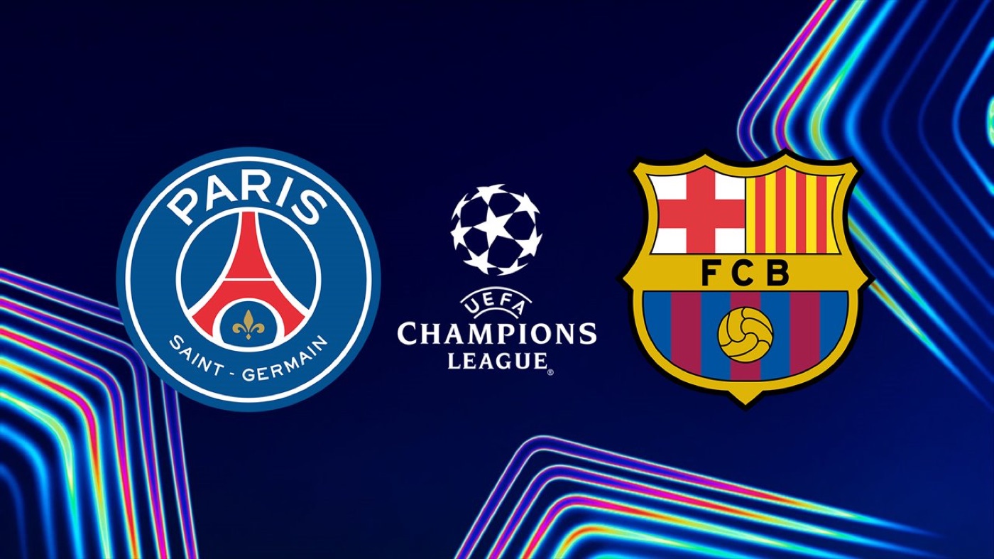 PSG vs Barcelona Champions League 2026 match poster