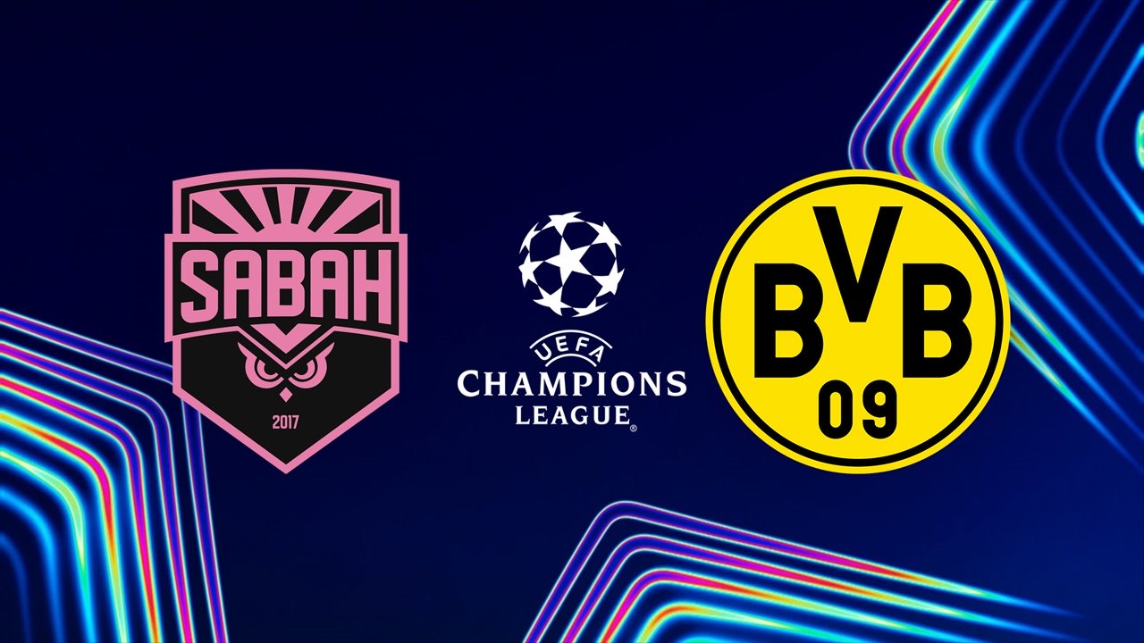 Sabah vs Dortmund Champions League 2026 match poster